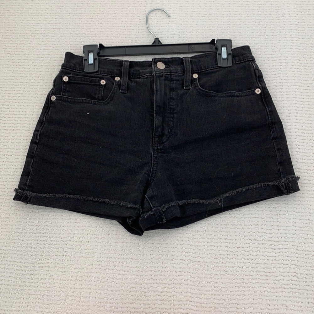 Madewell black denim shorts